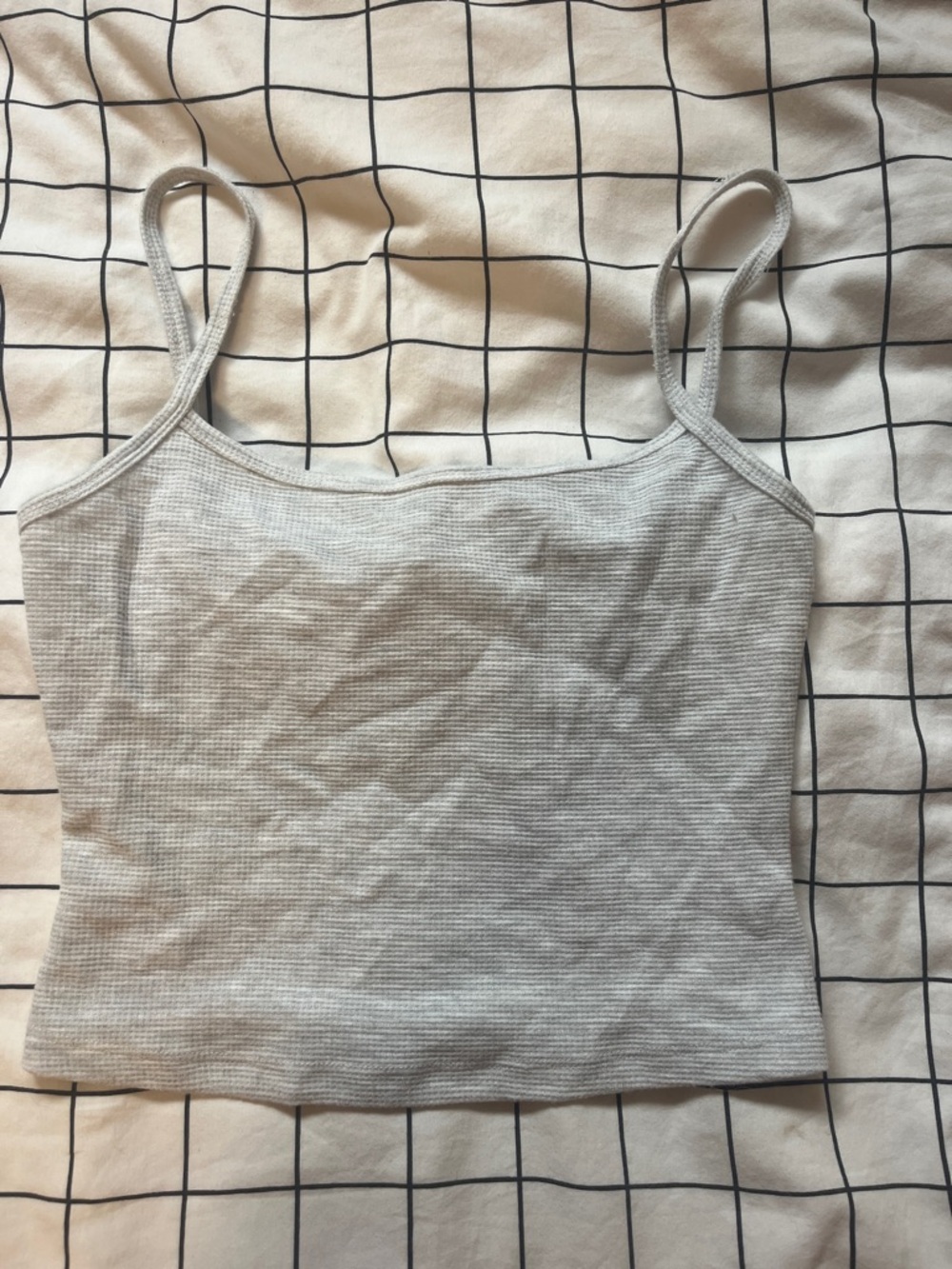 Garage Light Gray Waffel Tank Top